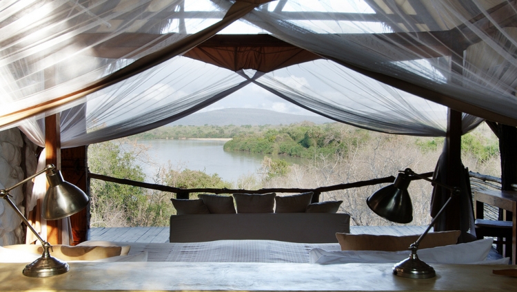Sand Rivers Selous - Blick aus dem Zelt